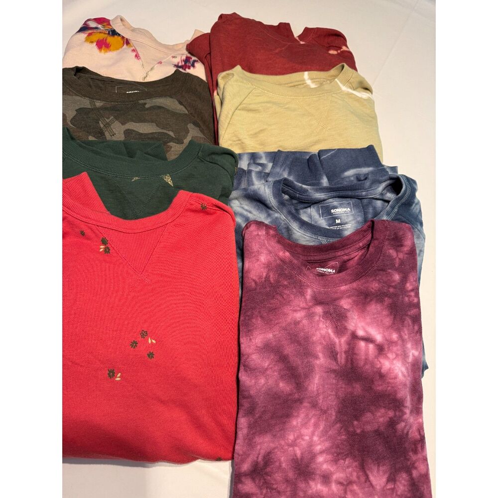 Bundle (8) Sonoma Goods For Life Lightweight Sweatshirts - Size M
